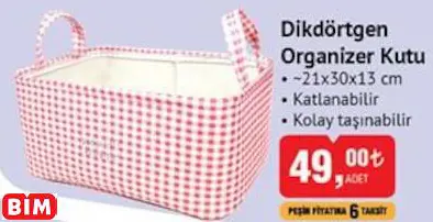 DİKDÖRTGEN ORGANİZER KUTU